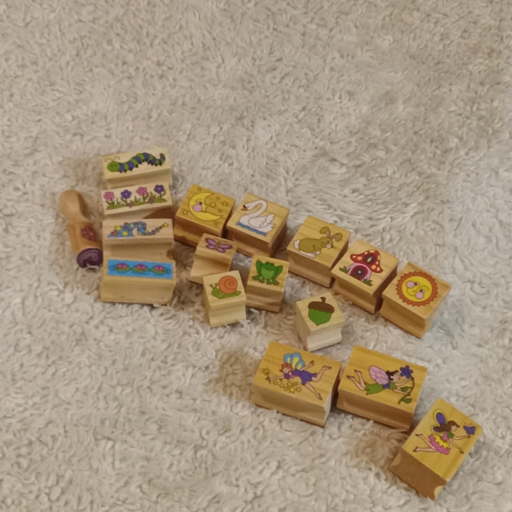 Wooden Animal Stamp Set